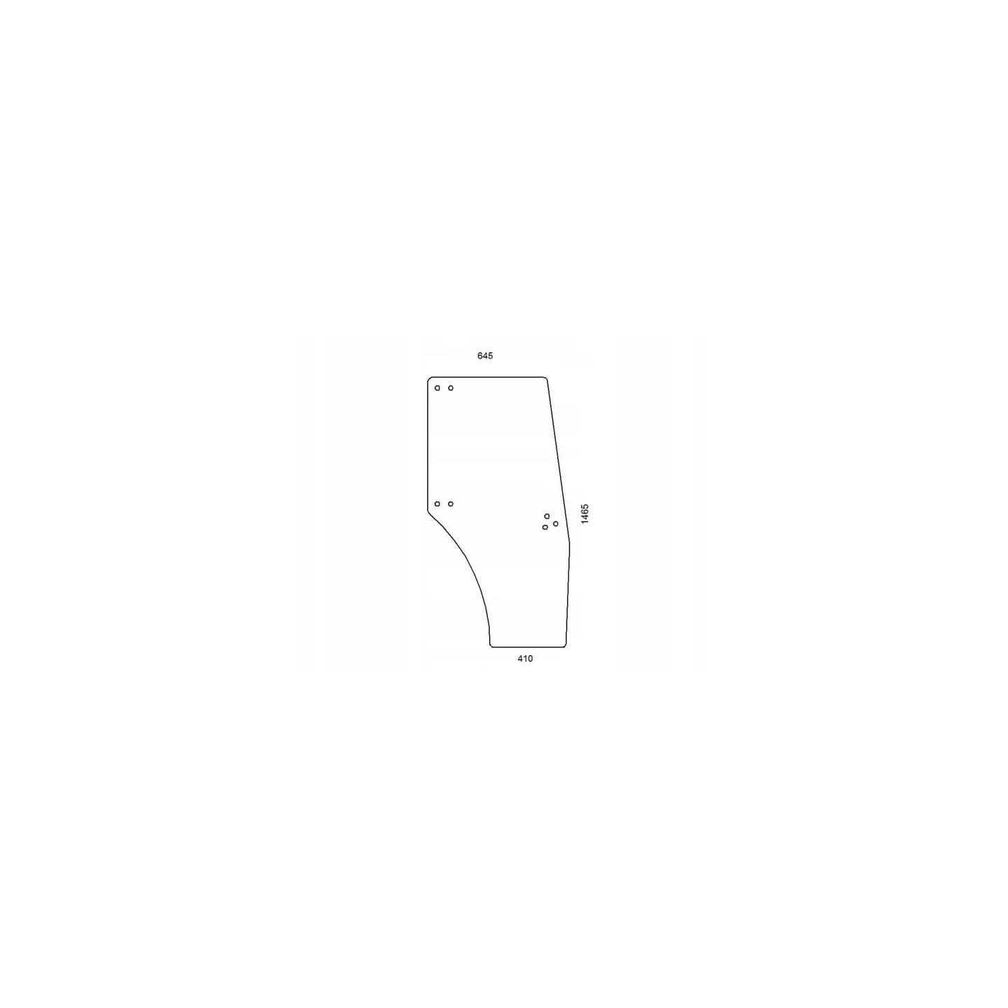 Door Glass Complete  00098821010 SDF 00098821010N