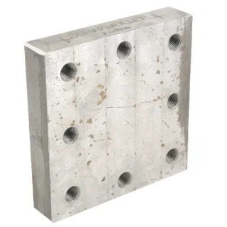 Metināt uz montāžas plāksnes 145x145 / 160mm 8x M20 00645000 Scharmüller