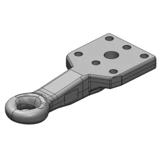Towing eye 40mm 130x115, horizontal flanged  00655510A02 Scharmüller