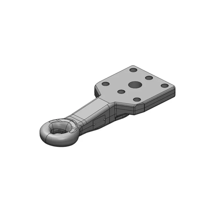 Towing eye 40mm 130x115, horizontal flanged  00655510A02 Scharmüller