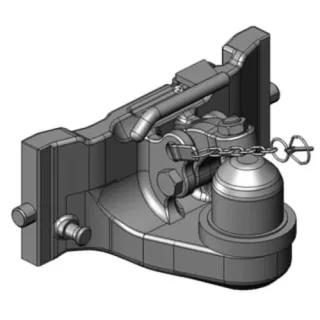 Tow ball coupler K80 390 mm  05639064A02 Scharmüller