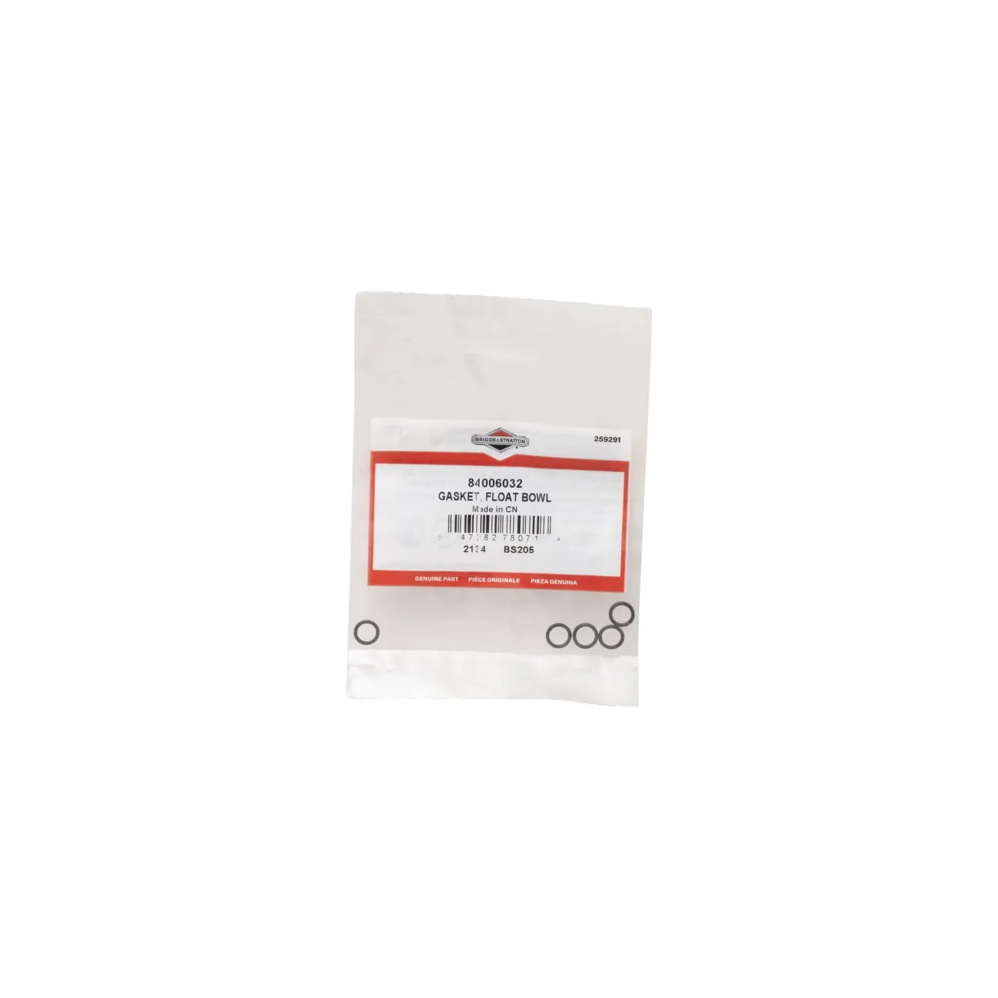 Gasket, float bowl  84006032 Briggs & Stratton