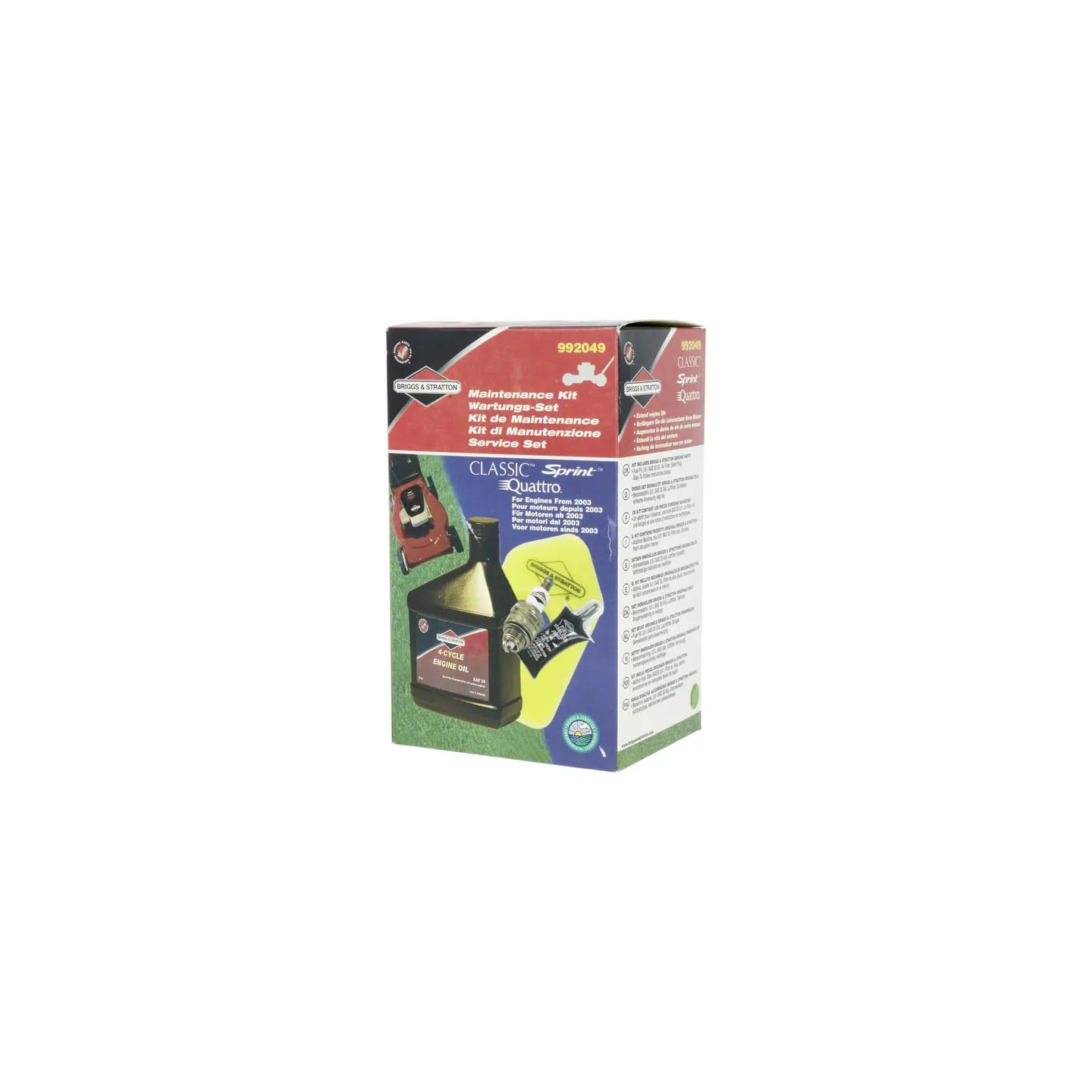 Service kit, CLASIC/SPRINT, NEW filter  992230 Briggs & Stratton 992049 992200WM